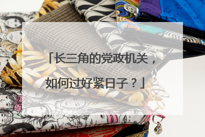 长三角的党政机关，如何过好紧日子？