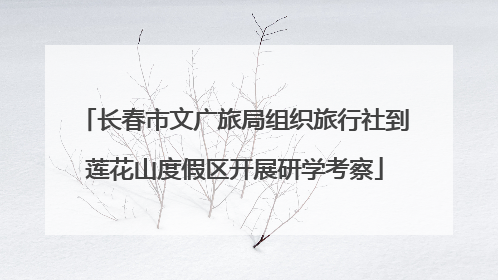 长春市文广旅局组织旅行社到莲花山度假区开展研学考察