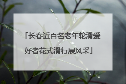 长春近百名老年轮滑爱好者花式滑行展风采
