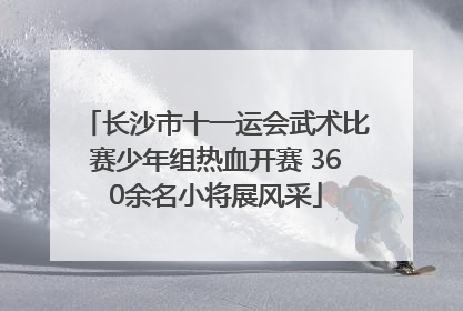 长沙市十一运会武术比赛少年组热血开赛 360余名小将展风采
