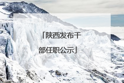 陕西发布干部任职公示