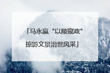 马永嬴“以陵窥政” 掠影文景治世风采