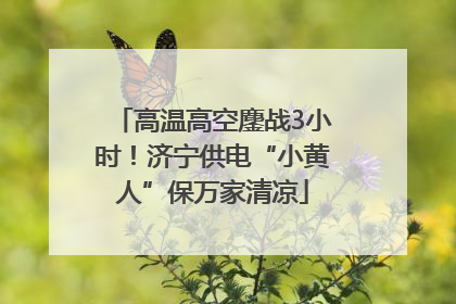 高温高空鏖战3小时！济宁供电“小黄人”保万家清凉
