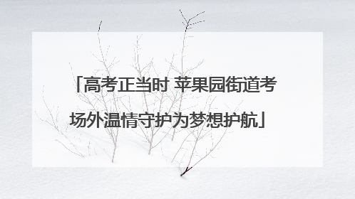 高考正当时 苹果园街道考场外温情守护为梦想护航
