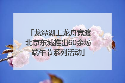 龙潭湖上龙舟竞渡 北京东城推出60余场端午节系列活动