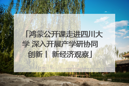 鸿蒙公开课走进四川大学 深入开展产学研协同创新丨 新经济观察