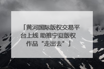 黄河国际版权交易平台上线 助推宁夏版权作品“走出去”