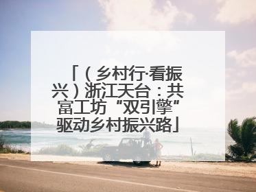 （乡村行·看振兴）浙江天台：共富工坊“双引擎”驱动乡村振兴路