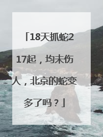 18天抓蛇217起，均未伤人，北京的蛇变多了吗？