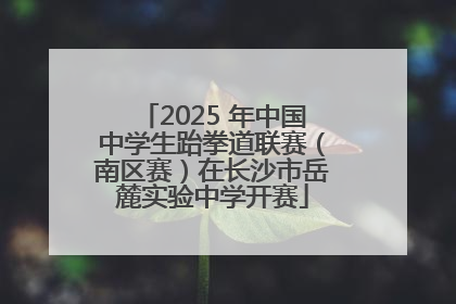 2025 年中国中学生跆拳道联赛（南区赛）在长沙市岳麓实验中学开赛