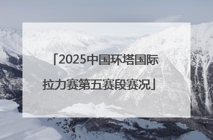 2025中国环塔国际拉力赛第五赛段赛况