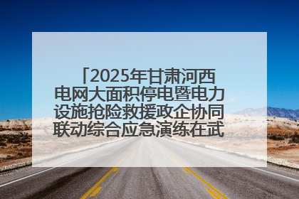 2025年甘肃河西电网大面积停电暨电力设施抢险救援政企协同联动综合应急演练在武威成功举行
