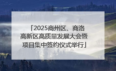 2025商州区、商洛高新区高质量发展大会暨项目集中签约仪式举行