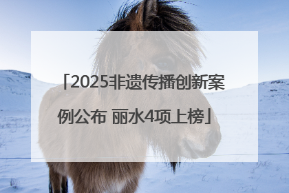 2025非遗传播创新案例公布 丽水4项上榜