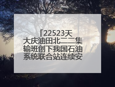 22523天 大庆油田北二二集输班创下我国石油系统联合站连续安全生产之最