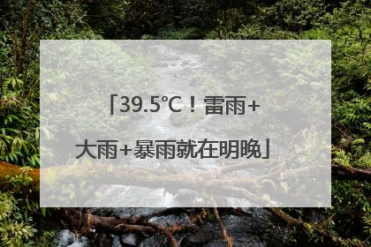 39.5℃！雷雨+大雨+暴雨就在明晚