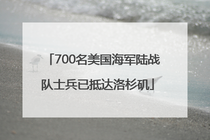 700名美国海军陆战队士兵已抵达洛杉矶
