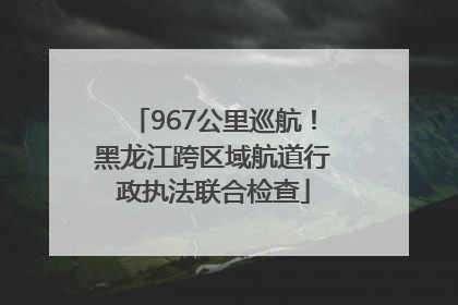 967公里巡航！黑龙江跨区域航道行政执法联合检查