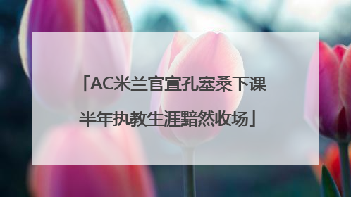 AC米兰官宣孔塞桑下课 半年执教生涯黯然收场