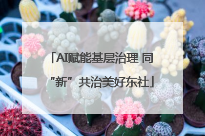 AI赋能基层治理 同“新”共治美好东社