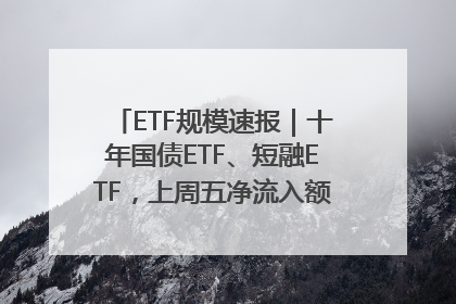 ETF规模速报｜十年国债ETF、短融ETF，上周五净流入额均超20亿元